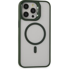 Starseven Iphone 15 Kılıf Roblox Lens Magsafe Standlı Kapak - Koyu Yeşil
