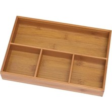 Odea Bambu Ağacından 4 Bölmeli Düzenleyici Tepsi, 29.5 x 20.3 cm