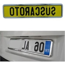 Odea Esnek Araç Takmatik Plakalık, Krom Çerçeveli Oto Plaka Tutucu