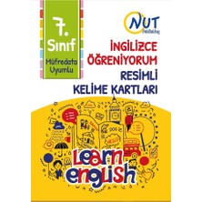 Nut Publishing 7. Sınıf Resimli Kelime Kartları İngilizce Öğreniyorum Eğlenceli Eğitim Aracı