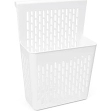 Odea Asmalı Çok Amaçlı Plastik Organizer Sepet, Beyaz