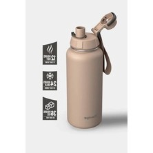 Odea 1000 ml Sızdırmaz Çelik Termos, Hafif Kahverengi Rengi ile Şık
