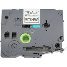 Odea Brother P-Touch Tz S231 Tze S231 12MM 1/2 Inç OPA1223 ile Uyumlu Beyaz Üzerine Siyah Ekstra Güçlü Yapışkanlı Etiket Bandı 1 Paket