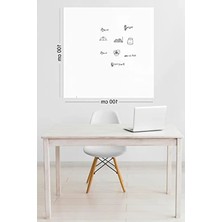 Odea Beyaz Statik Yazı Tahtası, 2 Adet Pratik Elektrostatik Kağıt