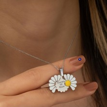Papatya Silver 925 Ayar Kişiye Özel Isimli Açılabilen Papatya Gümüş Kolye