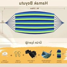 Odea Kolay Kurulabilir Xl Kanvas Hamak, 260X150CM, Çantalı, Mavi
