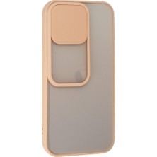 Bezos iPhone 13 Pro Kılıf Palm Buzlu Kamera Sürgülü Silikon - Pembe