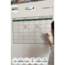 Premini Manyetik Yazılıp Silinebilir Aylık Takvim, Şeffaf Statik Kağıt 85X56CM