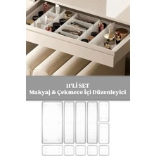 UltraMint Çekmece Içi Çok Amaçlı Organizer, 4 Boy, 11'li, Makyaj ve Takı Düzenleyici