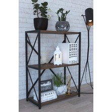 The Violett 3 Raflı Metal Kitaplık