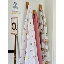 Ft Baby Collection Pamuk Müslin Bebek Battaniyesi 3'Lü Set  Müslın Örtü 80  x  90 Cm
