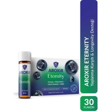 Aroxir Eternity Yaşlanma Karşıtı ve Longevity Desteği Resveratrol, Aronya, Üzüm Ekstresi ve Nmn 30 Flakon