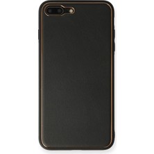 Mudanis Iphone 7 Plus Kılıf Coco Deri Silikon Kapak - Siyah