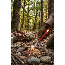 Forestia Şarjlı El Feneri ve Çakmak - Profesyonel Pürmüz - Rüzgarda Sönmeyen Çakmak - Torch Lighter