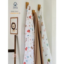 Fulya Tuhafiye Ftbabycollection  Pamuk 3'lü Müslin Bebek Battaniye Seti Oeko- Tex Sertifikalı Müslin örtü 80 x 90 cm