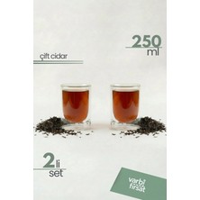 VarBiFırsat 2'li Çift Cidarlı Borosilkat 250 ml Cam Bardak – Isıya Dayanıklı Şeffaf Bardak