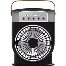 Starseven Şarjlı 600 ml Su Hazneli Taşınabilir Masaüstü Vanilatör Güçlü Fan 2000 Mah Pil Siyah