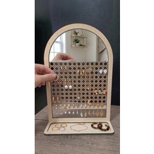 UltraMint Ahşap ve Rattan Desenli Takı Düzenleyici, Şık ve Kullanışlı Tasarım
