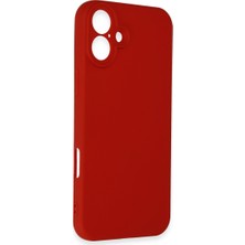 Bezos iPhone 16 Plus Kılıf First Silikon - Kırmızı