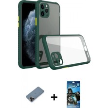 İlk El Grup Pilelistore™ iPhone 11 Pro Max Kılıf Nova Asil Özel Seri - Siyah 34D Izgaralı Cam + Metal Kamera Lens Koruma Cam - Sh