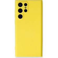 Mudanis Samsung Galaxy S24 Ultra Kılıf Nano Içi Kadife Silikon - Sarı