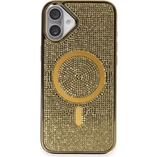 Derin Stok Iphone 16 Kılıf Helen Magsafe Kapak - Gold