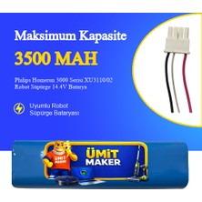 Ümit Maker Philips Homerun 3000 Serisi XU3110/02 Robot Süpürge 3500 Mah Batarya