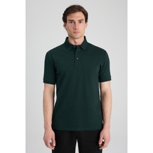 Twn Slim Fit Zümrüt Yeşili Pike Dokulu T-Shirt
