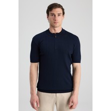 D'S Damat Ds Damat Regular Fit Lacivert Düz Kazak