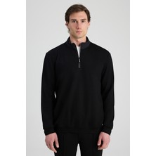 D'S Damat Ds Damat Regular Fit Siyah Düz Sweatshirt