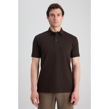 Twn Slim Fit Kahverengi Pike Dokulu T-Shirt