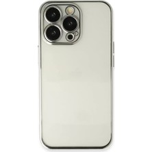 Aslanoğlu Store Newface Iphone 13 Pro Max Kılıf Razer Lensli Silikon - Gümüş
