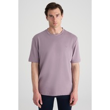 Twn Slim Fit Lila Pike Dokulu T-Shirt