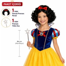Aslanoğlu Store Pamuk Prenses Peruk ve Yıldız Asası Seti 2 Parça