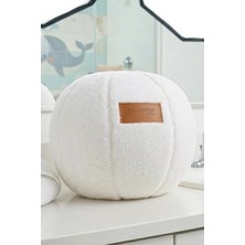 Palmera Teddy Kırlent Yuvarlak Peluş Premium Kırlent - Krem