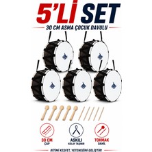 Yankı Cd-30 Asma Çocuk Davul 5li Set - 30CM Davul Tokmak ve Çubuk Dahil