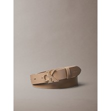 Calvin Klein Kadın Round Ck Buckle 30MM Kemer
