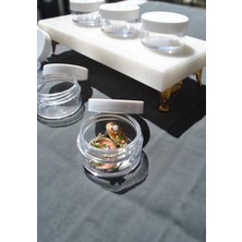 Qualitev 6 Adet Beyaz Kapaklı Mika 10 ml Krem Kavanozu Küçük 4 cm Mini Seyahat Takı Kavanoz