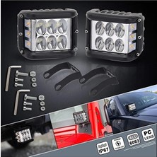 Teknocity Offroad Sis Lambası Beyaz-Kırmızı-Mavi 12 LED 36W Çift / LASS319-1