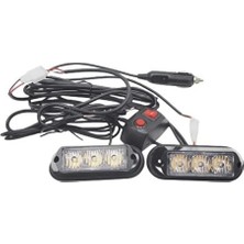 Teknocity Çakar Lamba 3x2 LED 12W 12-24V Amber-Amber / LAPA197