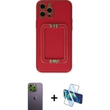 İlk El Grup Pilelistore™ iPhone 12 Pro Max Kılıf Kozmos Minimal Prime - Siyah 3D Antistatik Cam Ekran Koruyucu + Neon Fosforlu Kamera Lens - Yl