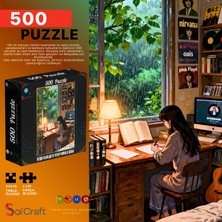 Soi Craft 500 Parça Puzzle Retro Plaklar ve Kitap Kokulu Odam  #233