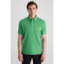 Twn Slim Fit Yeşil Pike Dokulu T-Shirt