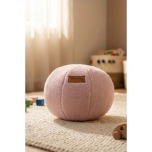 Palmera Teddy Kırlent Yuvarlak Peluş Premium Kırlent - Pudra
