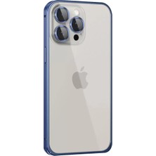 Derin Stok Iphone 15 Metal Bumper Mat Kapak - Lacivert