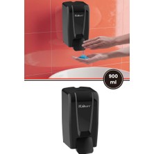 Flosoft F248S Manuel Gagalı Sıvı Sabun Dispenseri, 900 ml Banyo Mutfak Duvara Monte Sabunluk Siyah