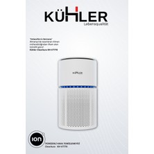 Kühler Clearaura Hava Temizleyici H13 Hepa Filtreli 32 M² - Sessiz Çalışma ve 360° Hava Sirkülasyonu - Beyaz