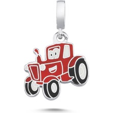 Silverize John Deere Traktör Gümüş Kolye Ucu ARB64