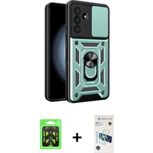 İlk El Grup Pilelistore™ Galaxy A37 5g Kılıf Ahenk Klasik - Şeffaf 3D Antistatik Cam Ekran Koruyucu + Raze Metal Kamera Lens - Sh