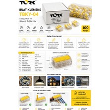 Tork 100 Adet 1,0-2.5mm2 Sarı Buat Içi Yaylı Klemens Tbky-04 Nms Hırdavat